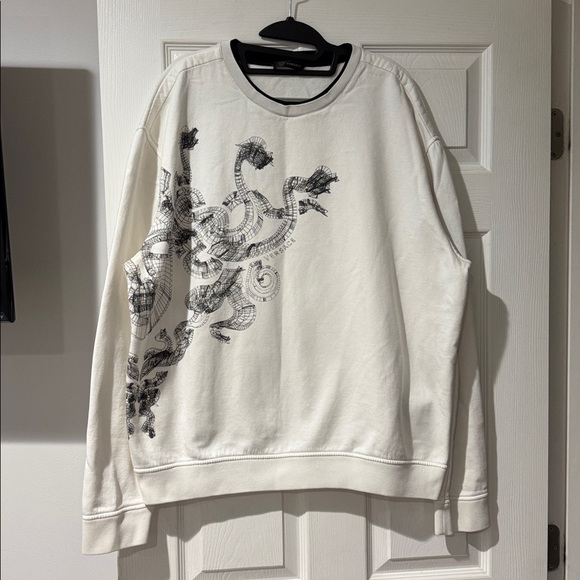 Versace Black and White Sweatshirt with Graphic Design